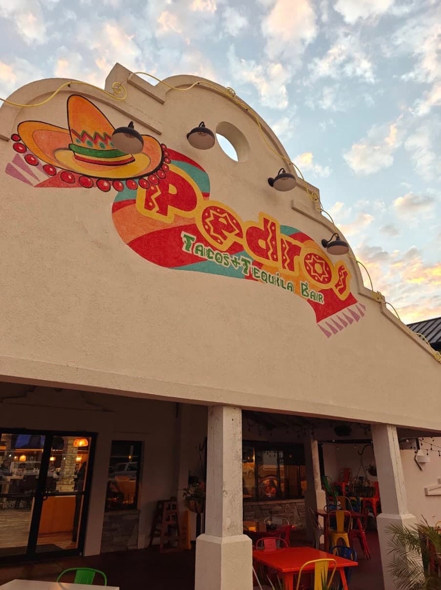 Pedro's storefront sign on N MacArthur Drive.